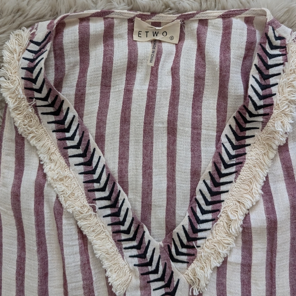 ETWO Striped fringe dress - Picture 3 of 9